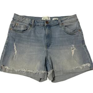 Celebrity Pink meadow denim shorts Sz 11/30 distressed Blue Jeans Curvy Shorts